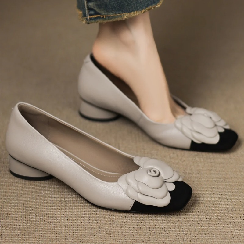 Womens Heels - Taglie forti 34-41 décolleté slip-on patchwork