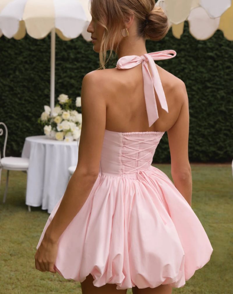 Women'S Red Formal Wear - Elegante abito corto con corsetto all'americana