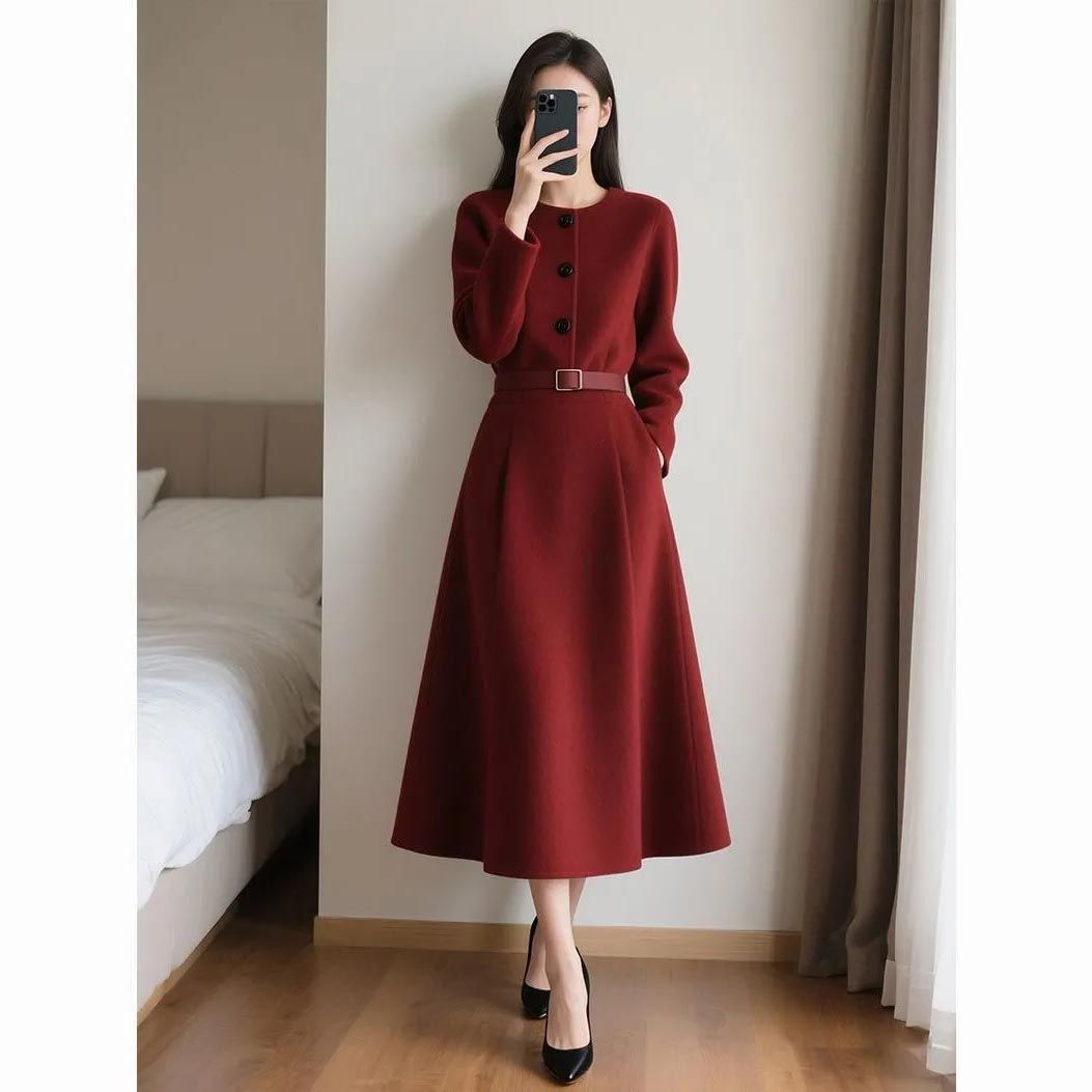 Abito lungo a maniche lunghe c - Women'S Red Formal Wear recensione e prezzo